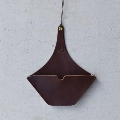 ふるさと納税 河内長野市 本革コーヒーペーパーホルダー ダークブラウン 国産レザー Teha'amana