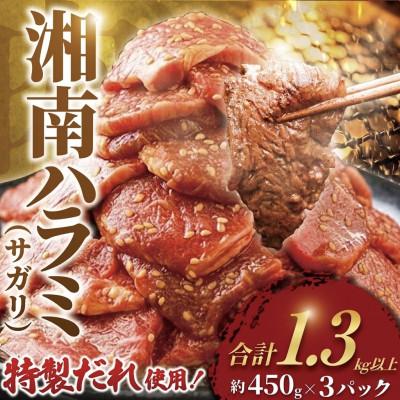 ふるさと納税 藤沢市 ハラミ(サガリ)タレ漬け 計1.3kg以上 (約450g×3パック) 神奈川県 藤沢市