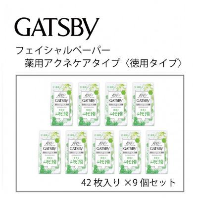 ふるさと納税 福崎町 マンダムのギャツビーフェイシャルペーパー薬用アクネケアタイプ42枚×9個 MA-60B