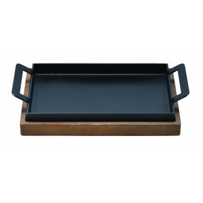 ふるさと納税 燕市 わたしのこだわり鉄鍋シリーズ 鉄板 シリコンコーティング (木台付き)