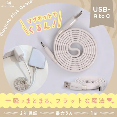 ふるさと納税 海老名市 マグネットフラットケーブル 磁力でまとまる アーモンドミルク (MOT-MGFAC100-AM)