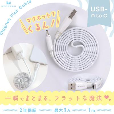 ふるさと納税 海老名市 マグネットフラットケーブル 磁力でまとまる エアリーホワイト(MOT-MGFAC100-WH)