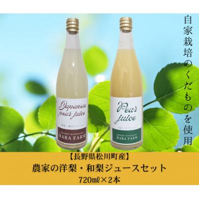 ふるさと納税 松川町 農家の洋梨・和梨ジュースセット 720ml×2本