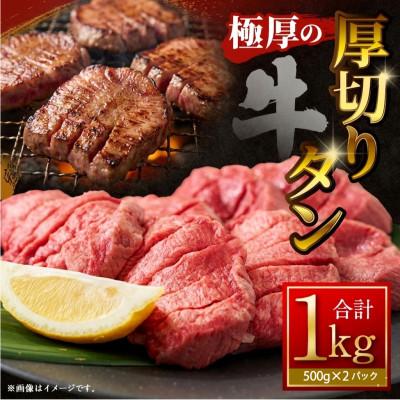 ふるさと納税 阪南市 極厚の厚切りタン バジルソテー味 1kg(500g×2パック)