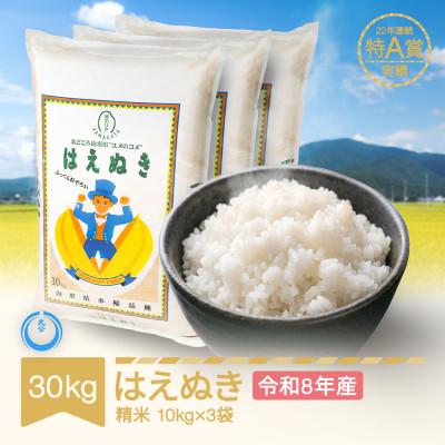 ふるさと納税 村山市 新米 令和8年産 はえぬき 精米 30kg(10kg×3袋
