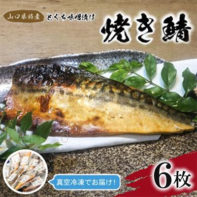 ふるさと納税 宇部市 簡単レンジであたため調理 焼きさば とくぢ味噌漬け 6枚