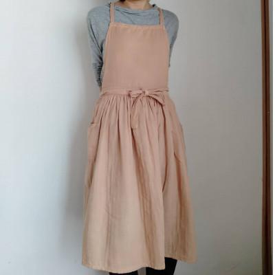 ふるさと納税 十日町市 草木染 サンショウ染エプロンと鍋つかみセット 計2点