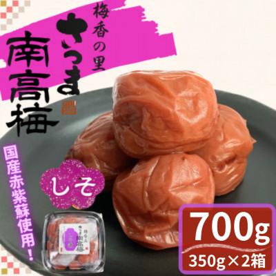 ふるさと納税 さつま町 しそ漬け梅干し(計700g・350g×2箱)3L〜4Lサイズ!