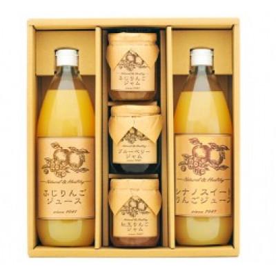 ふるさと納税 小諸市 りんごジュース 2種・ジャム 3種 詰め合わせ