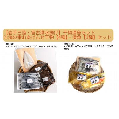 ふるさと納税 宮古市 [岩手三陸・宮古港水揚げ](1) 海の幸をおあげんせ干物[4種]・漬魚[3種]セット