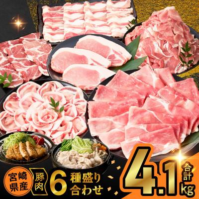 ふるさと納税 都農町 宮崎県産 豚肉 6種盛り合わせセット(合計4.1kg)[T030-2045](都農町)