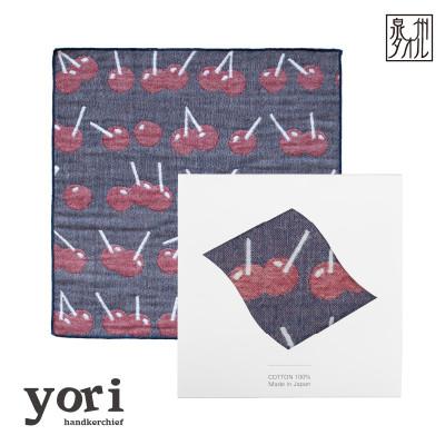 ふるさと納税 泉佐野市 yoriハンカチ単品ハンカチギフト(チェリー)ハンカチ 泉州タオル ギフト