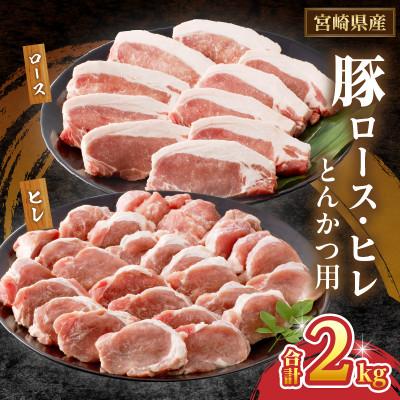 ふるさと納税 都農町 宮崎県産豚ロース・ヒレ『とんかつ用』合計2kg 豚肉[T041-0105]