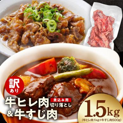ふるさと納税 泉佐野市 [氷温熟成×極味付け]煮込み用 牛ヒレ肉 切り落とし 1kg+牛すじ肉 500g
