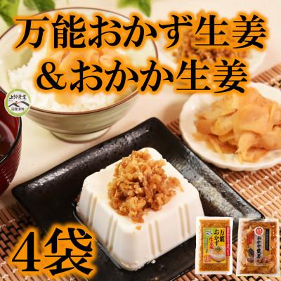 ふるさと納税 三股町 万能おかず生姜とおかか生姜セット各2袋合計4袋[MI722]