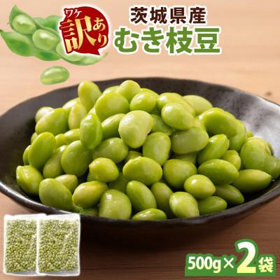 ふるさと納税 水戸市 冷凍むき枝豆 計1.0kg(500g×2袋) 茨城県産えだまめ 訳あり 水戸市