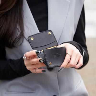 ふるさと納税 豊岡市 豊岡財布 haaki Leather コインパース HLW304 ネロ