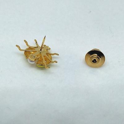 ふるさと納税 伊勢市 真珠ピンクブローチ・てんとう虫(黄色)(淡水本真珠・ボタン)　2110_2