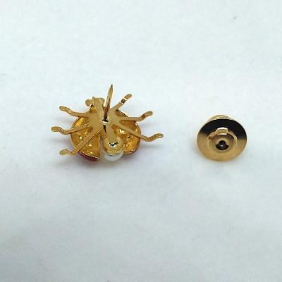 ふるさと納税 伊勢市 真珠ピンクブローチ・てんとう虫(赤)(淡水本真珠・ボタン)　2113_2