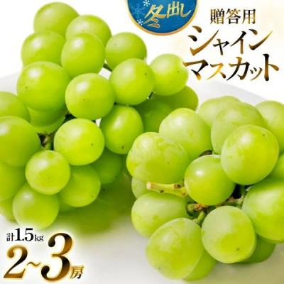 ふるさと納税 高畠町 [期間限定発送] 2026年 冬出し 贈答用 シャインマスカット 1.5kg (2〜3房)