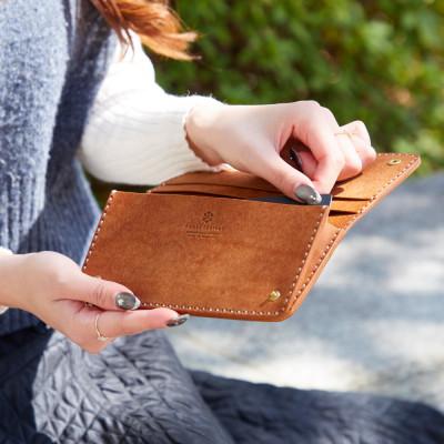 ふるさと納税 豊岡市 豊岡財布 haaki Leather ロングウォレット HLW305 コニャック