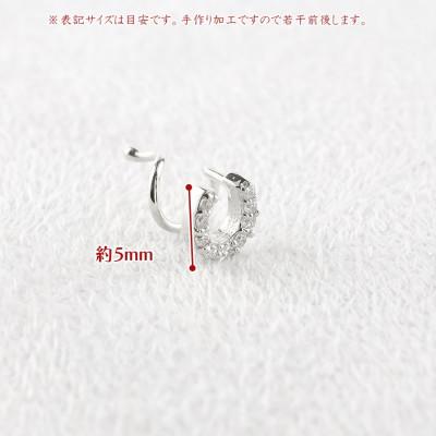 ふるさと納税 昭和町 pt900馬蹄ダイヤモンドピアス 片耳用 つけっぱなし 250612201dpu