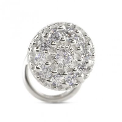 ふるさと納税 昭和町 プラチナパヴェダイヤモンドピアス キャッチナッシャー 片耳用250612200dpu