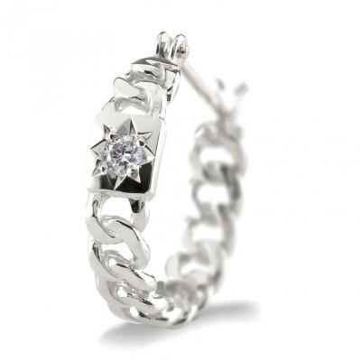 ふるさと納税 昭和町 プラチナフープダイヤモンドピアス(喜平) 後光留め 片耳用 240625201pu