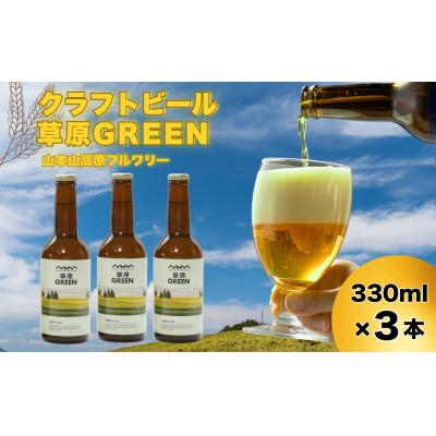 ふるさと納税 小千谷市 おぢやのクラフトビール 3本セット(草原GREEN) 山本山高原ブルワリー ご当地ビール