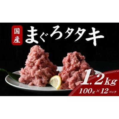 ふるさと納税 松阪市 国産まぐろタタキ mixセット 約1.2kg ( 100g×12パック )