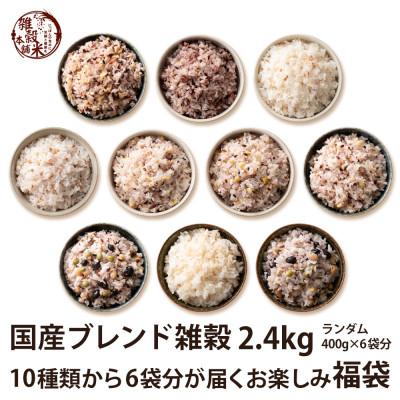 ふるさと納税 静岡市 雑穀米本舗の国産ブレンド雑穀 計2.4kg 10種類から6袋が届くお楽しみ福袋