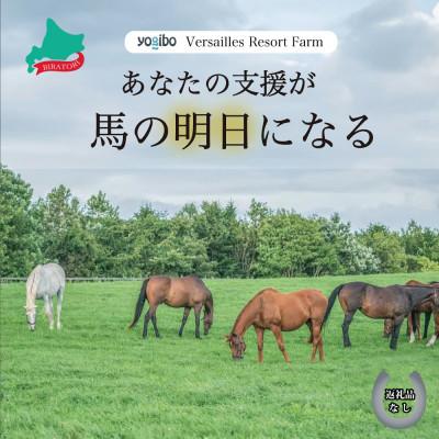 ふるさと納税 平取町 [返礼品なし]より多くの引退馬の幸せな余生を願う Yogiboヴェルサイユリゾートファーム