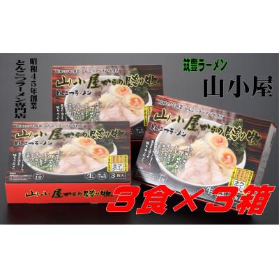 ふるさと納税 遠賀町 昭和45年創業 とんこつラーメン専門店 山小屋からの贈り物3箱(遠賀町)