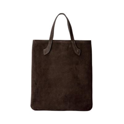 ふるさと納税 豊岡市 豊岡鞄 Round feel Suede Tote MEST07 カフェノワール