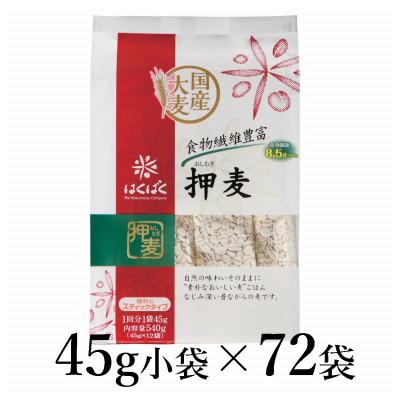 ふるさと納税 南アルプス市 はくばく 押麦スタンドパック 45g×72袋