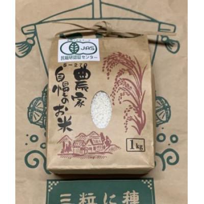 ふるさと納税 鹿沼市 [令和7年産]もち米(きぬはなもち)精米1kg ◆有機JAS認証