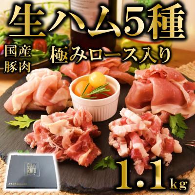 ふるさと納税 三股町 極みロース生ハム入り5種食べ比べセット合計1.1kg [MI736]