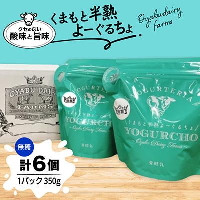 ふるさと納税 合志市 くまもと半熟よーぐるちょパック 350g[無糖] 計6個セット