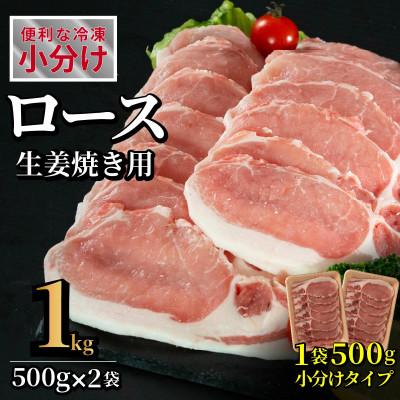 ふるさと納税 佐世保市 長崎県産 豚肉 ロース生姜焼き用 約計1kg (500g×2P)