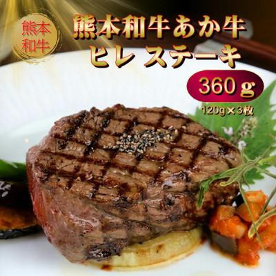 ふるさと納税 阿蘇市 熊本和牛あか牛ヒレステーキ 360g(阿蘇市)