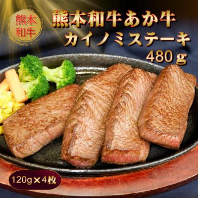 ふるさと納税 阿蘇市 熊本和牛あか牛カイノミステーキ 480g(阿蘇市)