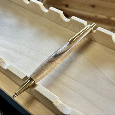 ふるさと納税 豊川市 [クスノキ・ゴールド]自分だけの木目で未来を描く「木軸シャープペン」