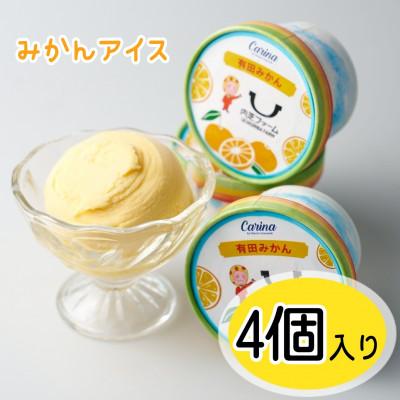ふるさと納税 印南町 有田みかんジェラートアイス 4個入り