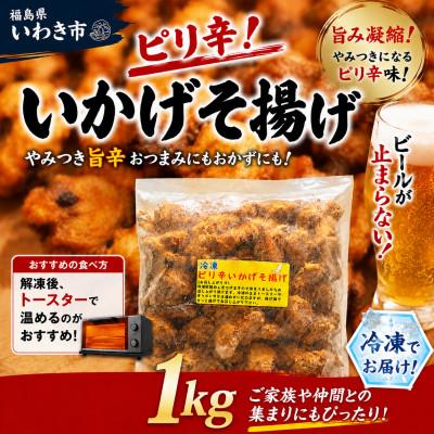 ふるさと納税 いわき市 冷凍 ピリ辛いかげそ揚げ 1kg