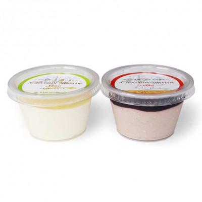 ふるさと納税 上ノ国町 チョコムース(ミルクチョコレート&amp;ホワイトチョコレート)各2個