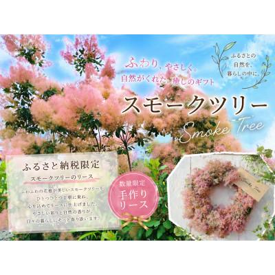 ふるさと納税 倉敷市 初夏を飾る|ふわふわスモークツリーのリース