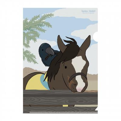 ふるさと納税 平取町 [競馬グッズ][破壊神タニノギムレット]クリアファイル イラスト5枚入り