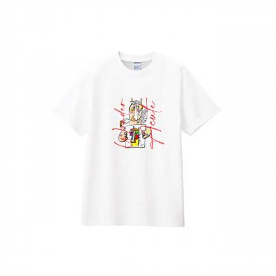 ふるさと納税 平取町 [競馬グッズ][ワンダーアキュート画伯]デザイナーTシャツ[L]