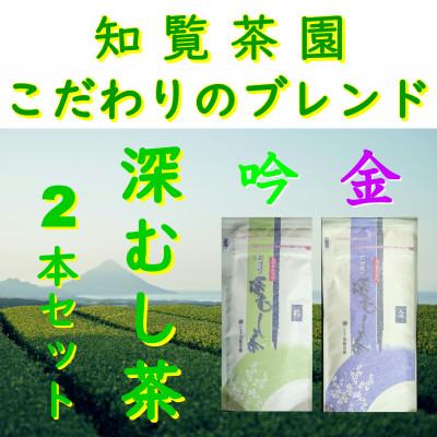ふるさと納税 南九州市 [自宅用]知覧茶園の深むし茶「金・吟」2本セット