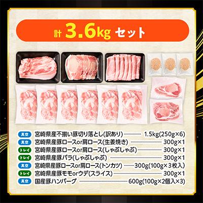 ふるさと納税 宮崎市 豚肉バラエティセット3.6kg(宮崎市) |  | 03